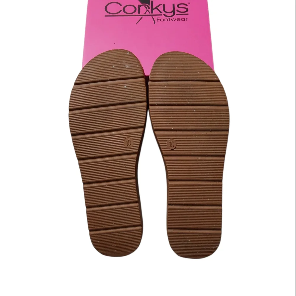 Corkys Black Glitter Sandals - Picture 2 of 4
